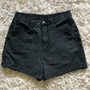 Black High Waisted Distressed NY Jeans Shorts